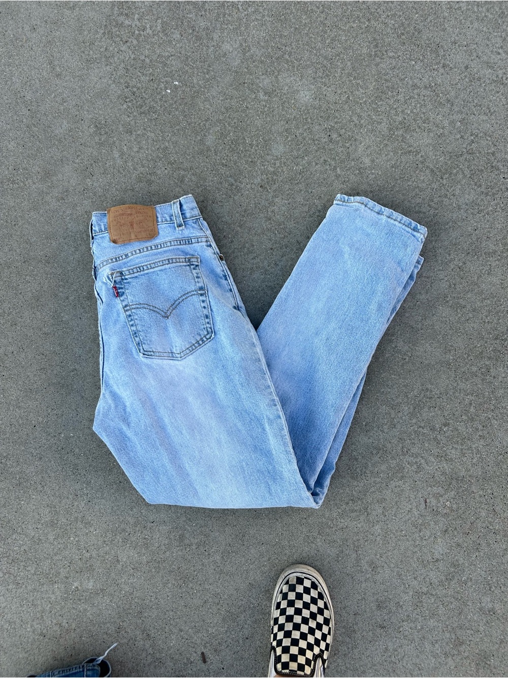 Vintage Levi 550 Rare Light Wash Straight Leg Size 10